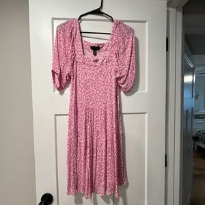 Pink floral dress